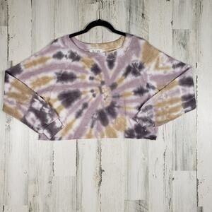 NWT Oli Viv Parker Tie Dye Cropped Crop Pullover Sweatshirt Women's Size XS